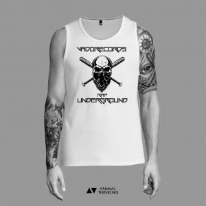 Camiseta Blanca Street Vandal manga recortada