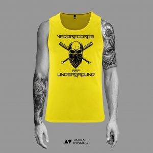 Camiseta Amarilla Street Vandal manga recortada